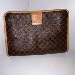 Celine Macadam Leather Clutch